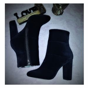 BCBGeneration Coral Velvet Almond Toe Booties 6M